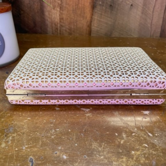 MMS Gold Clutch Purse with Strap - Picture 6 of 8